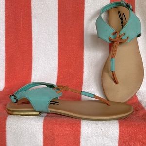 Turquoise sandals
